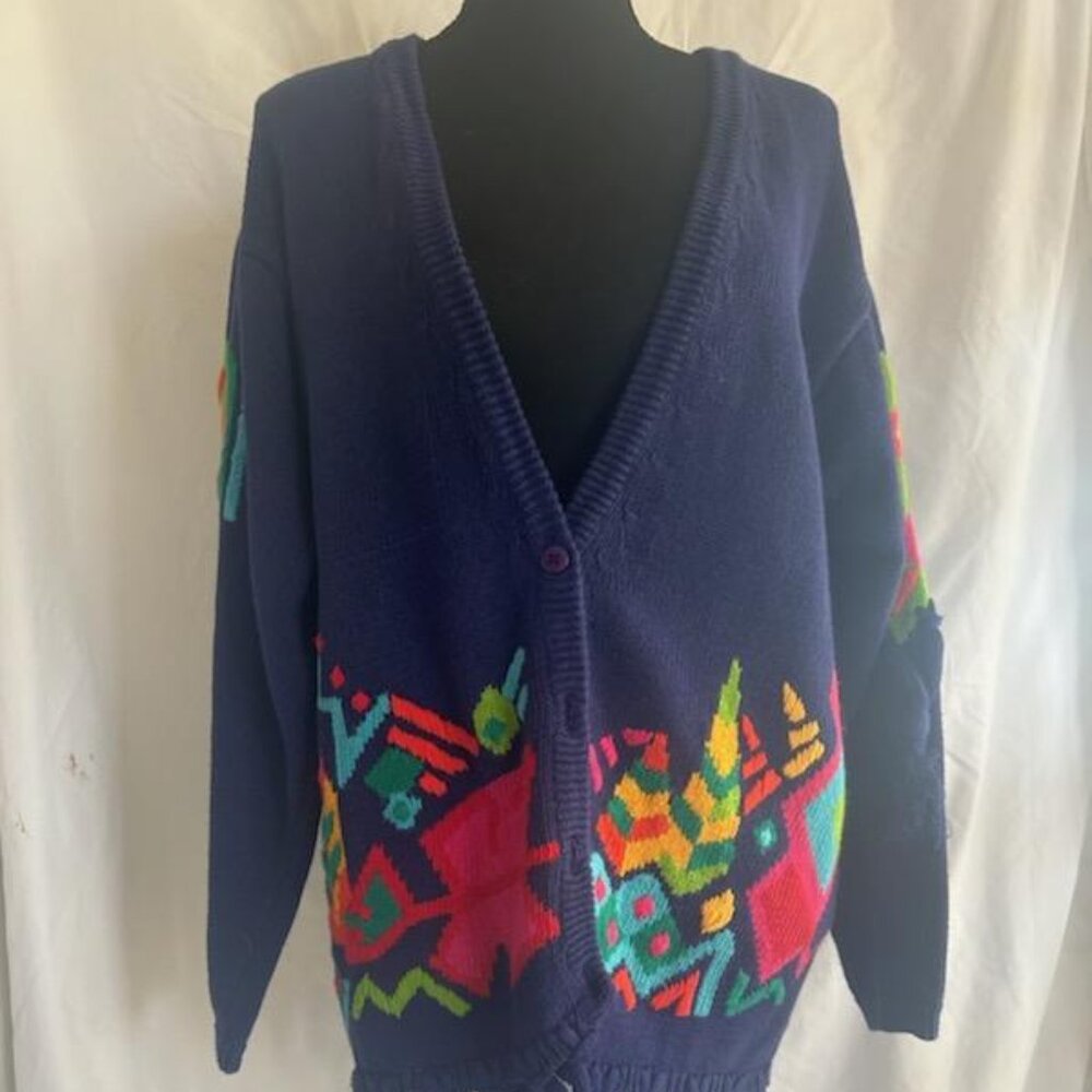 Blue IB Diffusion Sweater with Tassels